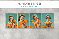 vintage women illustration, junk journal Product Image 2