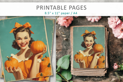 vintage women illustration, junk journal Product Image 3