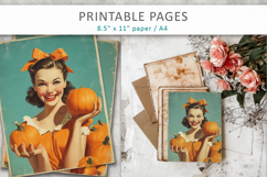 vintage women illustration, junk journal Product Image 5