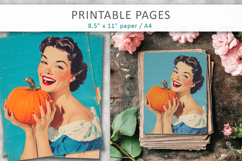 vintage junk journal pages, halloween printable Product Image 3