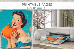 vintage junk journal pages, halloween printable Product Image 4