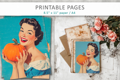 vintage junk journal pages, halloween printable Product Image 6