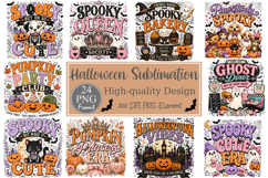 Retro Halloween PNG Bundle, Spooky Sublimation Design Product Image 2