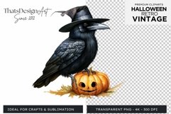 Retro Halloween Clipart PNG for sublimation Product Image 1