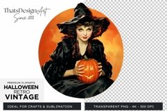Retro Halloween Clipart PNG for sublimation Product Image 1