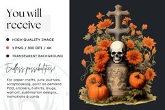 Retro Halloween Clipart PNG for sublimation Product Image 2