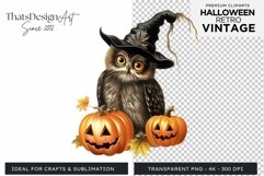Retro Halloween Clipart PNG for sublimation Product Image 1