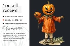 Retro Halloween Clipart PNG for sublimation Product Image 2