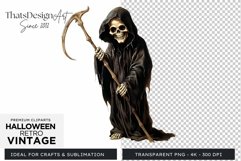 Retro Halloween Clipart PNG for sublimation Product Image 1