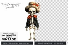 Retro Halloween Clipart PNG for sublimation Product Image 1