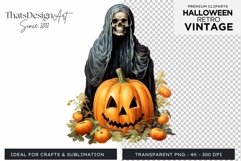 Retro Halloween Clipart PNG for sublimation Product Image 1