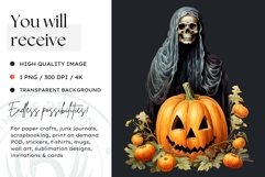 Retro Halloween Clipart PNG for sublimation Product Image 2