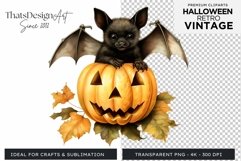 Retro Halloween Clipart PNG for sublimation Product Image 1