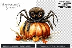 Retro Halloween Clipart PNG for sublimation Product Image 1
