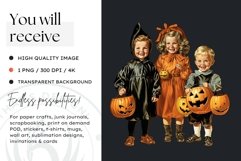 Retro Halloween Clipart PNG for sublimation Product Image 2