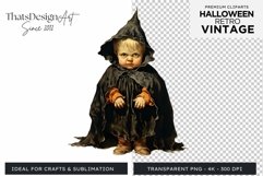 Retro Halloween Clipart PNG for sublimation Product Image 1