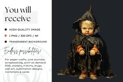 Retro Halloween Clipart PNG for sublimation Product Image 2