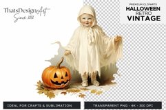 Retro Halloween Clipart PNG for sublimation Product Image 1