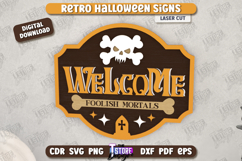 Halloween Retro Sign Laser Cut | Seasonal Home Décor Idea Product Image 1