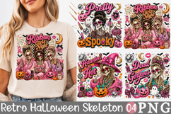 Retro Halloween Skeleton Sublimation, Ribbon Girls Night Product Image 1