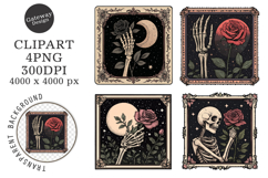 Retro Halloween Stamp Clipart Product Image 1
