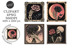 Retro Halloween Stamp Clipart Product Image 1