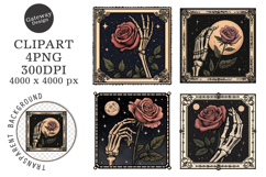 Retro Halloween Stamp Clipart Product Image 1
