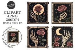 Retro Halloween Stamp Clipart Product Image 1