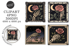 Retro Halloween Stamp Clipart Product Image 1