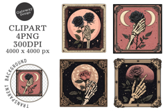 Retro Halloween Stamp Clipart Product Image 1