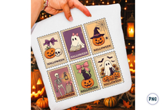 Retro Halloween Stamp PNG Product Image 1