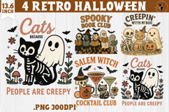 Retro halloween sublimation | Spooky clipart Product Image 1
