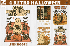 Retro halloween sublimation bundle | Spooky clipart bundle Product Image 6