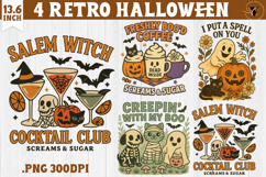Retro halloween sublimation bundle | Spooky clipart bundle Product Image 8