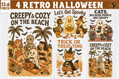 Retro halloween sublimation bundle | Spooky clipart bundle Product Image 10