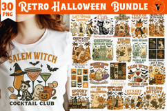 Retro halloween sublimation bundle | Spooky clipart bundle Product Image 1