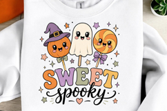 Retro Halloween Sublimation PNG, Ghost Pumpkin Designs Product Image 1