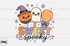 Retro Halloween Sublimation PNG, Ghost Pumpkin Designs Product Image 3