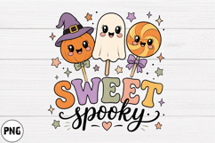 Retro Halloween Sublimation PNG, Ghost Pumpkin Designs Product Image 3
