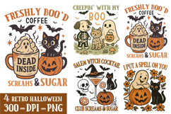 Retro Halloween sublimation Spooky clipart PNG Product Image 1