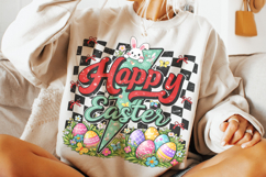 Happy Easter PNG, Easter Egg PNG, Bunny Retro Easter PNG Product Image 5