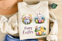 Retro Happy Easter Sublimation PNG Product Image 2