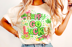 Happy Go Lucky St Patrick's Day PNG, Shamrock PNG, Irish PNG Product Image 4
