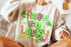 Happy Go Lucky St Patrick's Day PNG, Shamrock PNG, Irish PNG Product Image 5