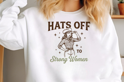 Retro Hats Off to Strong Women Cowgirl Design Product Image 2