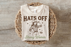 Retro Hats Off to Strong Women Cowgirl Design Product Image 3