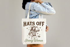 Retro Hats Off to Strong Women Cowgirl Design Product Image 4