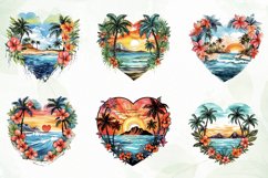 Retro Hawaii Heart Beach Sublimation Product Image 3