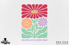 Retro Teacher PNG | Groovy Floral Teacher Sublimation Design Product Image 8