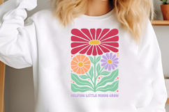 Retro Helping Little Minds Grow Floral PNG Product Image 2